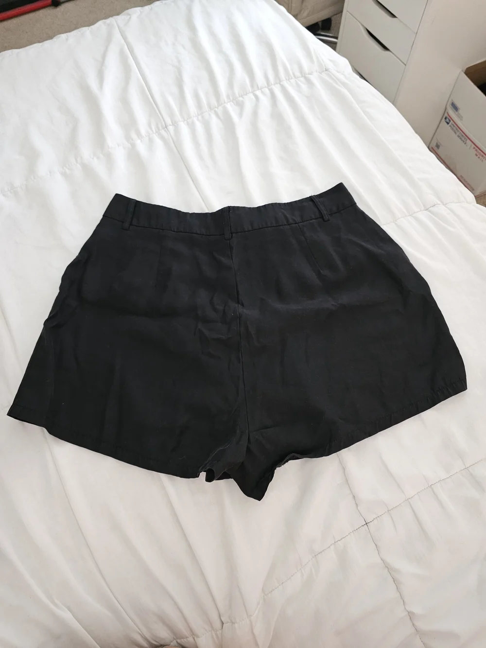Shinestar Black High-Waist Tailored Women's Shorts